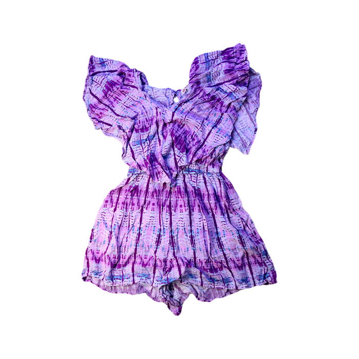 A Purple Sleeveless Rompers from Ella Moss in size 10Y for girl. (Front View)