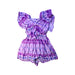 A Purple Sleeveless Rompers from Ella Moss in size 10Y for girl. (Front View)