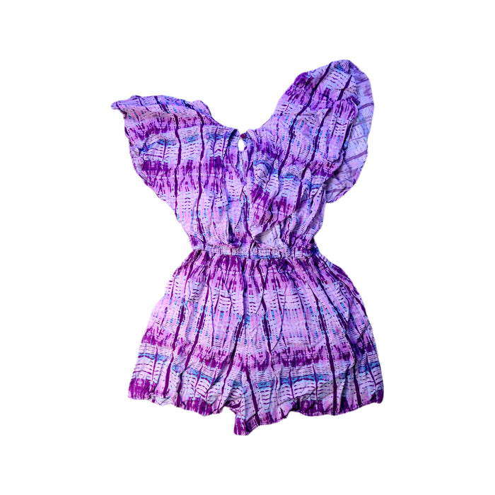 A Purple Sleeveless Rompers from Ella Moss in size 10Y for girl. (Back View)