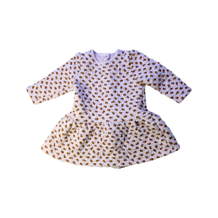 A White Long Sleeve Dresses from Petit Bateau in size 6-12M for girl. (Front View)