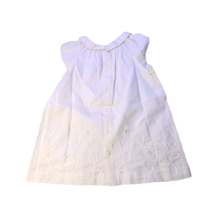 A Ivory Sleeveless Dresses from Bonpoint in size 12-18M for girl. (Back View)