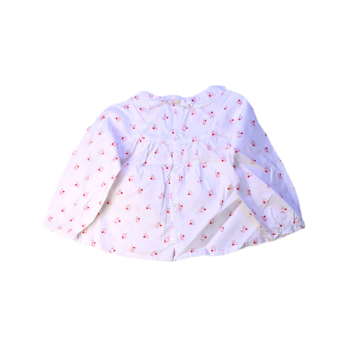 A White Long Sleeve Tops from Jacadi in size 6-12M for girl. (Back View)