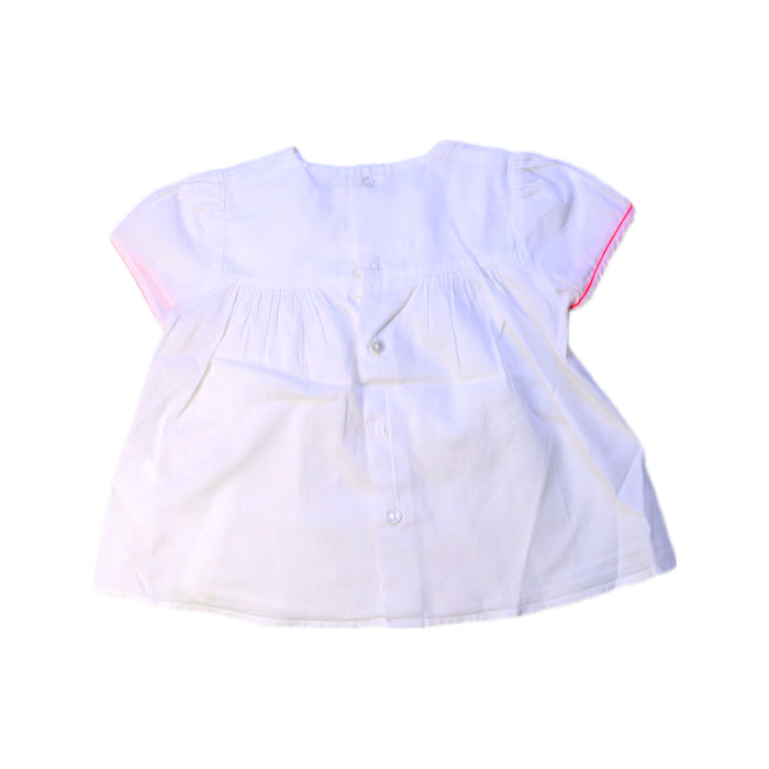 A White Short Sleeve Tops from Chloe in size 6-12M for girl. (Back View)