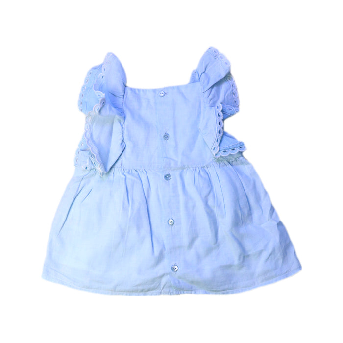 A Blue Sleeveless Dresses from Chloe in size 6-12M for girl. (Back View)
