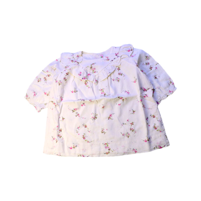 A White Short Sleeve Tops from Bonpoint in size 6-12M for girl. (Front View)