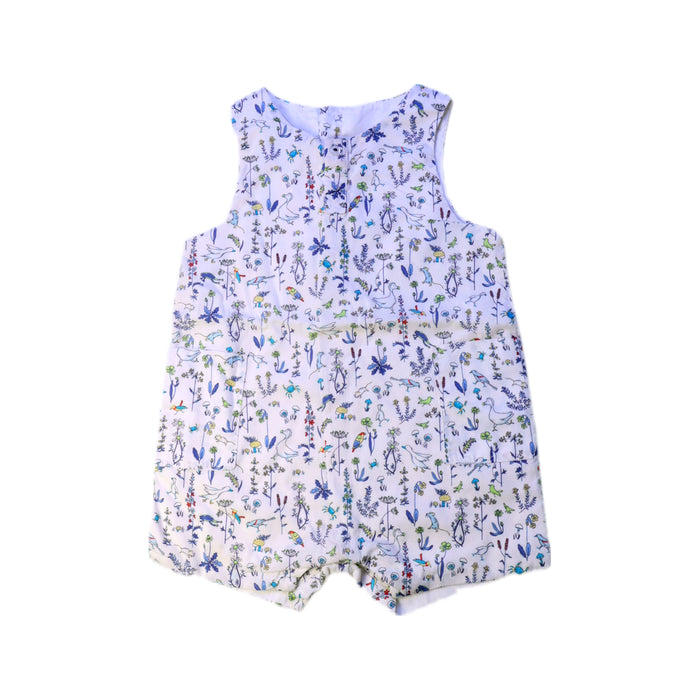 A White Sleeveless Rompers from Jacadi in size 6-12M for girl. (Front View)