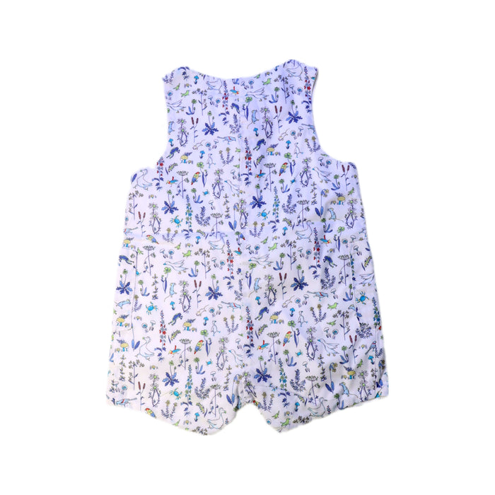 A White Sleeveless Rompers from Jacadi in size 6-12M for girl. (Back View)