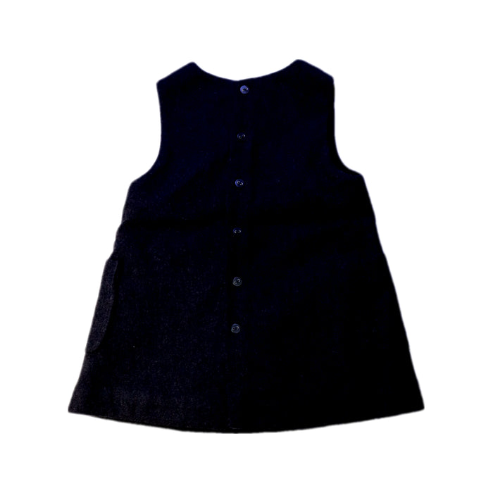 A Black Sleeveless Dresses from Jacadi in size 6-12M for girl. (Back View)
