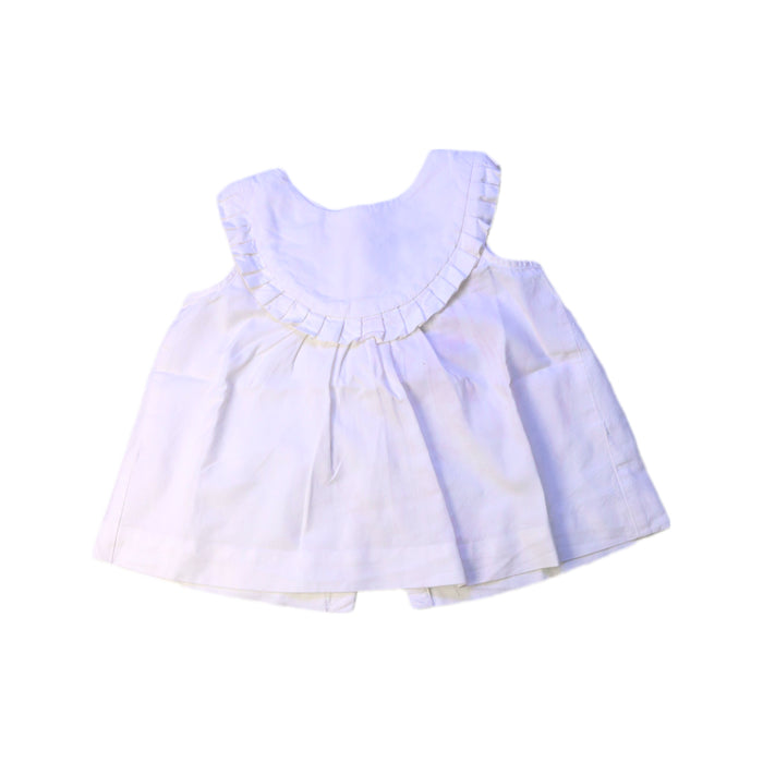 A White Sleeveless Dresses from Jacadi in size 3-6M for girl. (Front View)