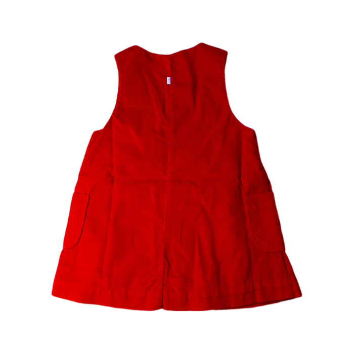 A Red Sleeveless Dresses from Jacadi in size 6-12M for girl. (Back View)