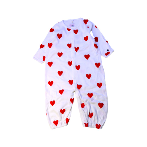 A White Long Sleeve Rompers from Petit Bateau in size 3-6M for girl. (Front View)