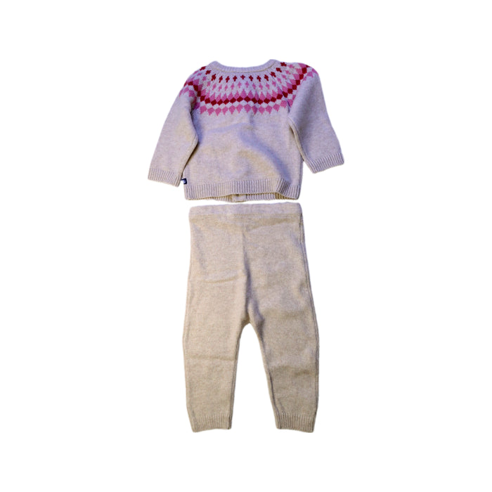 A Grey Pants Sets from Petit Bateau in size 6-12M for girl. (Back View)