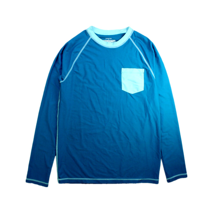 A Blue Rash Guards from Crewcuts in size 12Y for boy. (Front View)