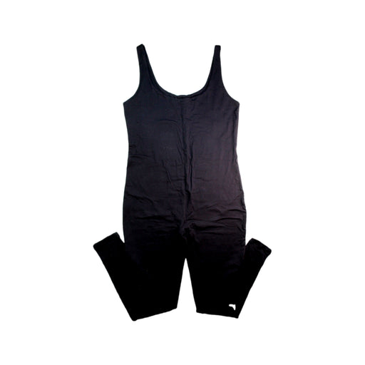 A Black Sleeveless Jumpsuits from Bumpsuit in size Maternity-L for maternity. (Front View)