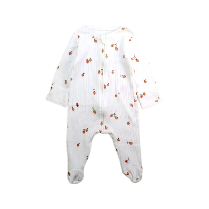 A White Onesies from Mamas & Papas in size 3-6M for girl. (Front View)
