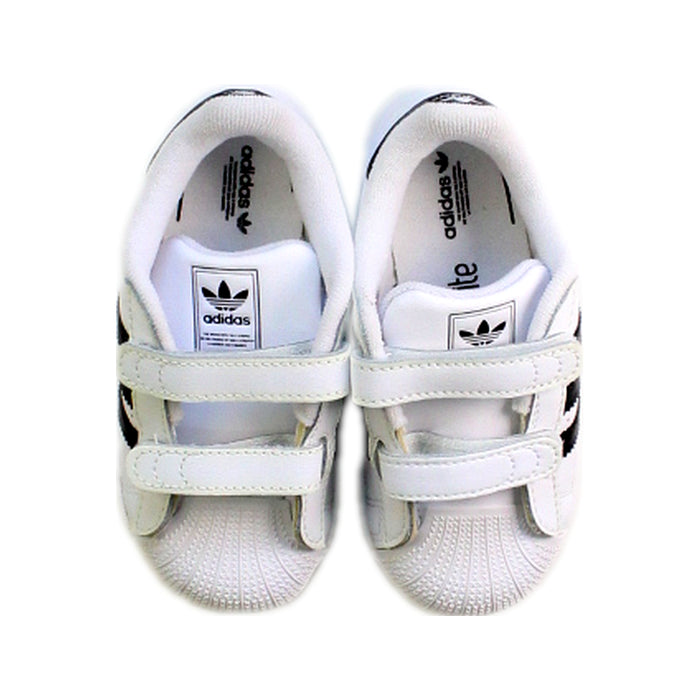 A White Sneakers from Adidas in size 3T for neutral. (Back View)
