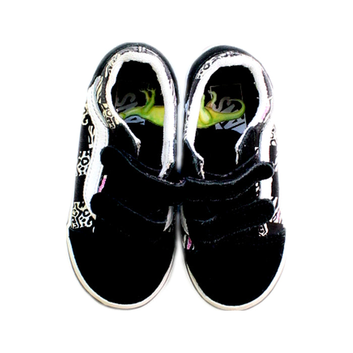 A Black Sneakers from Vans in size 3T for neutral. (Back View)