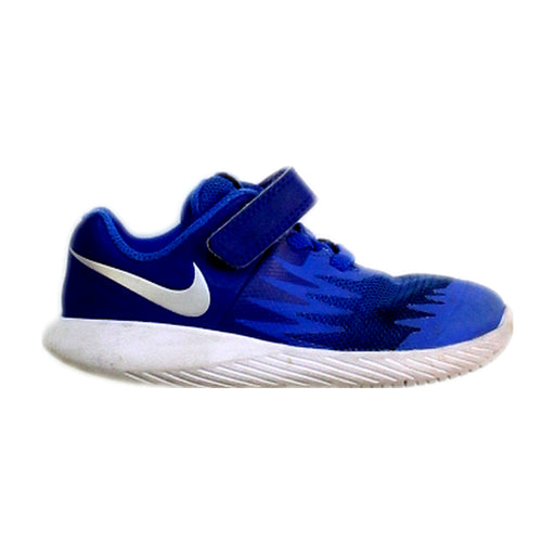 A Blue Sneakers from Nike in size 3T for boy. (Front View)
