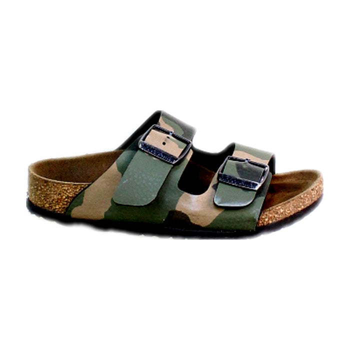 A Green Sandals from Birkenstock in size 4T for neutral. (Front View)