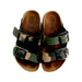 A Green Sandals from Birkenstock in size 4T for neutral. (Back View)