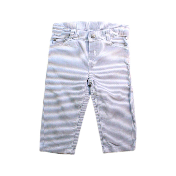 A Blue Casual Pants from Petit Bateau in size 6-12M for boy. (Front View)