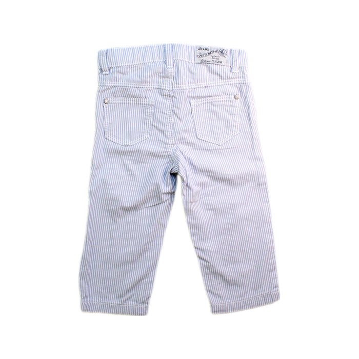 A Blue Casual Pants from Petit Bateau in size 6-12M for boy. (Back View)