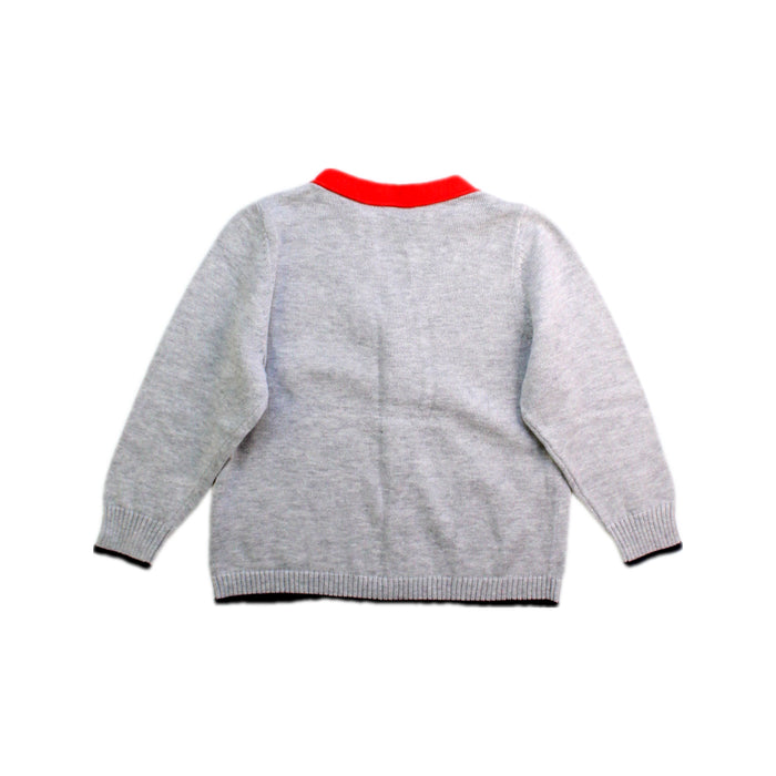A Grey Cardigans from Bonpoint in size 12-18M for boy. (Back View)