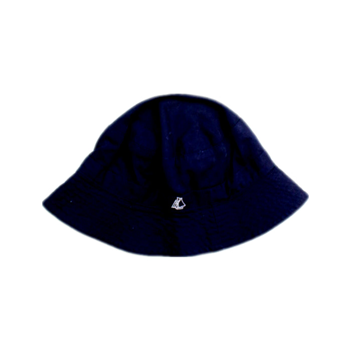 A Navy Sun Hats from Petit Bateau in size 12-18M for neutral. (Front View)