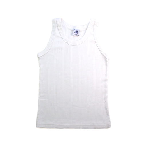 A White Sleeveless Tops from Petit Bateau in size 8Y for boy. (Front View)