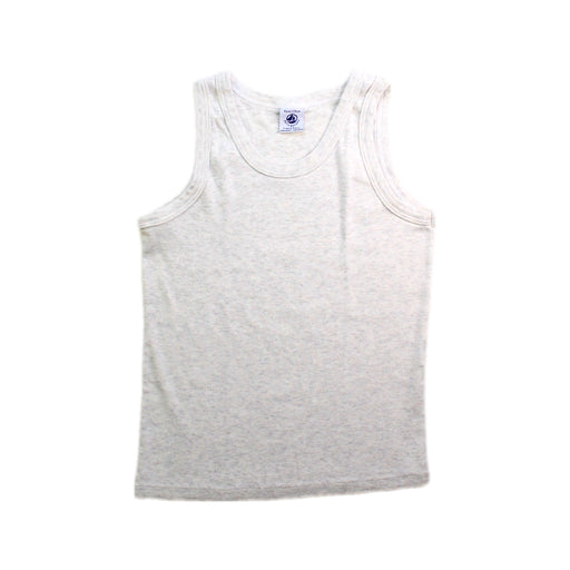 A White Sleeveless T Shirts from Petit Bateau in size 8Y for boy. (Front View)