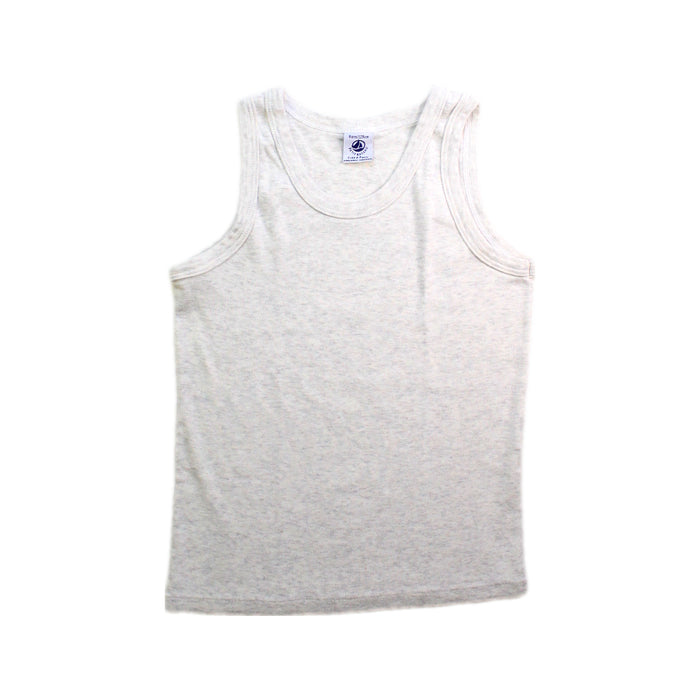 A White Sleeveless T Shirts from Petit Bateau in size 8Y for boy. (Front View)