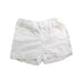 A White Shorts from Petit Bateau in size 6-12M for neutral. (Front View)