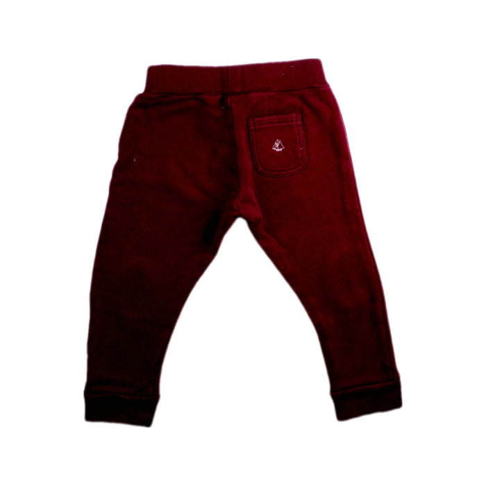 A Burgundy Sweatpants from Petit Bateau in size 18-24M for boy. (Back View)