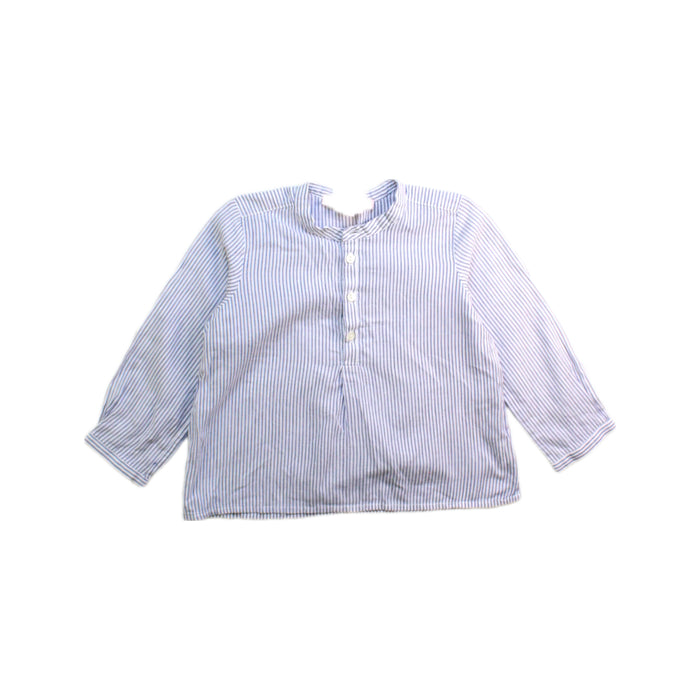 A Blue Long Sleeve Shirts from Bonpoint in size 12-18M for boy. (Front View)