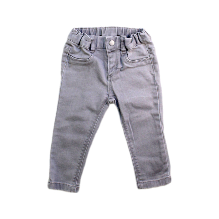 A Grey Casual Pants from Petit Bateau in size 6-12M for boy. (Front View)