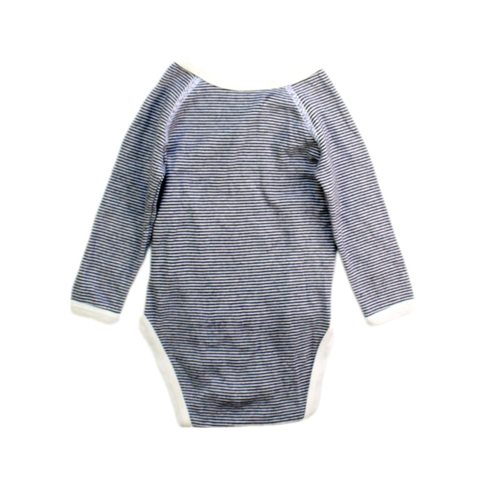 A Navy Long Sleeve Bodysuits from Petit Bateau in size 6-12M for boy. (Back View)
