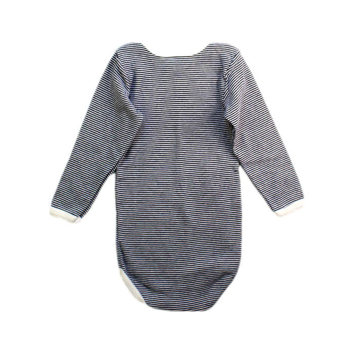 A Navy Long Sleeve Bodysuits from Petit Bateau in size 12-18M for boy. (Back View)