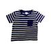 A Navy Short Sleeve T Shirts from Petit Bateau in size 3T for boy. (Front View)