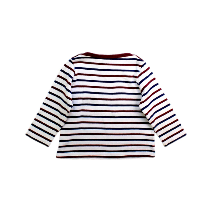 A White Long Sleeve Shirts from Petit Bateau in size 18-24M for boy. (Back View)