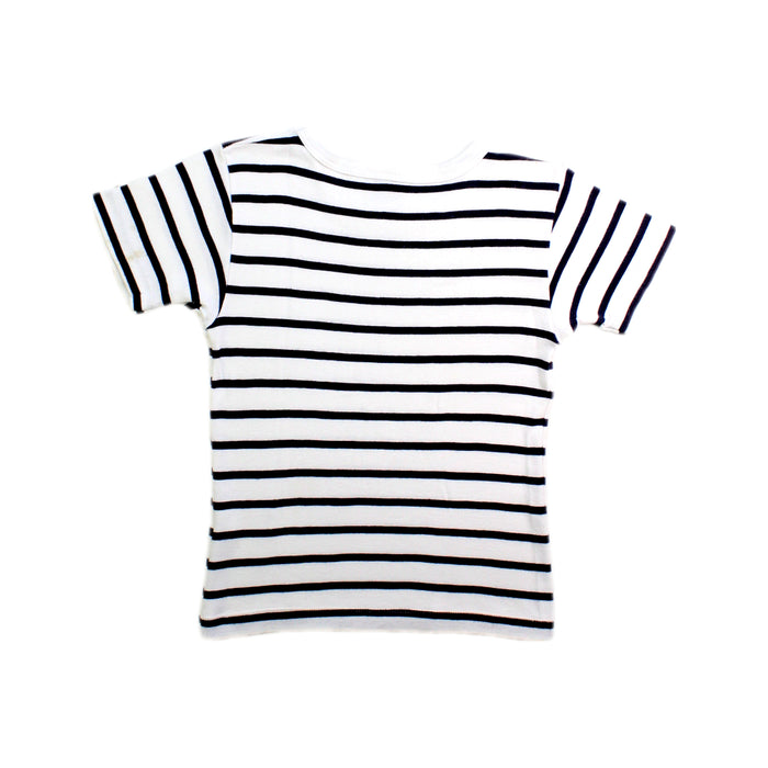 A Black Short Sleeve T Shirts from Petit Bateau in size 4T for boy. (Back View)