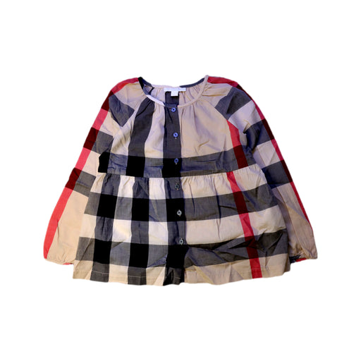 A Beige Long Sleeve Shirts from Burberry in size 8Y for girl. (Front View)