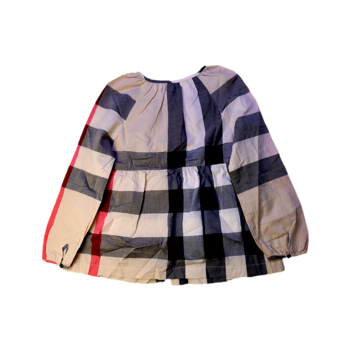 A Beige Long Sleeve Shirts from Burberry in size 8Y for girl. (Back View)