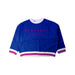 A Blue Crewneck Sweatshirts from Burberry in size 4T for girl. (Front View)