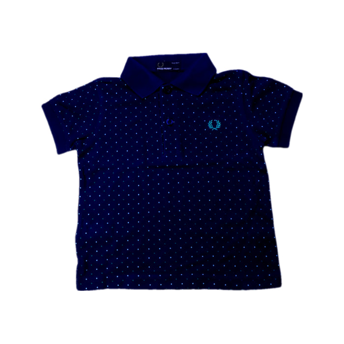 A Navy Short Sleeve Polos from Fred Perry in size 2T for boy. (Front View)