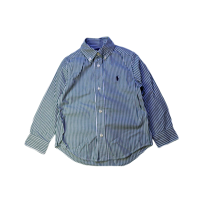 A Blue Long Sleeve Shirts from Ralph Lauren in size 3T for boy. (Front View)