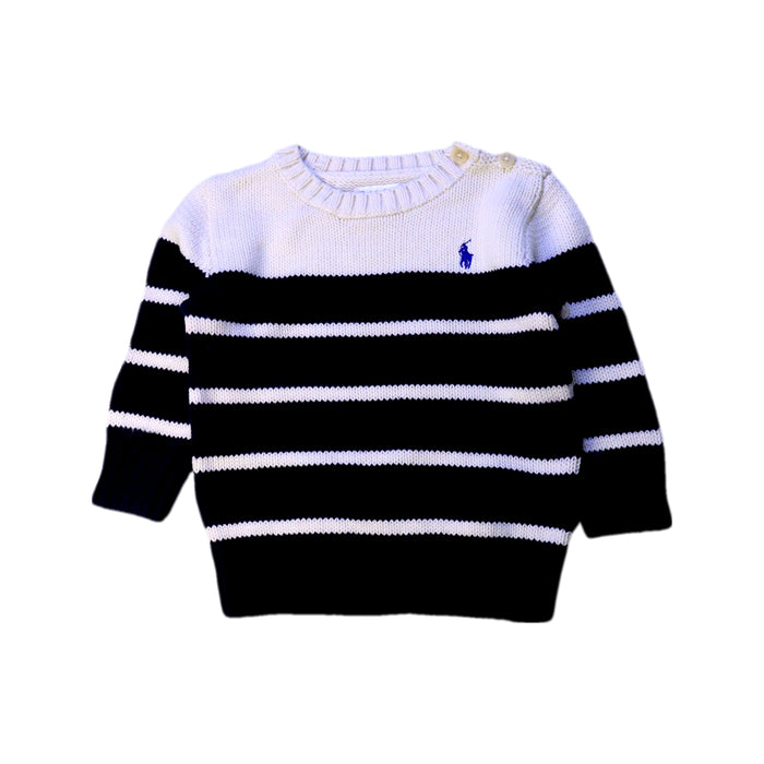 A White Knit Sweaters from Ralph Lauren in size 12-18M for boy. (Front View)