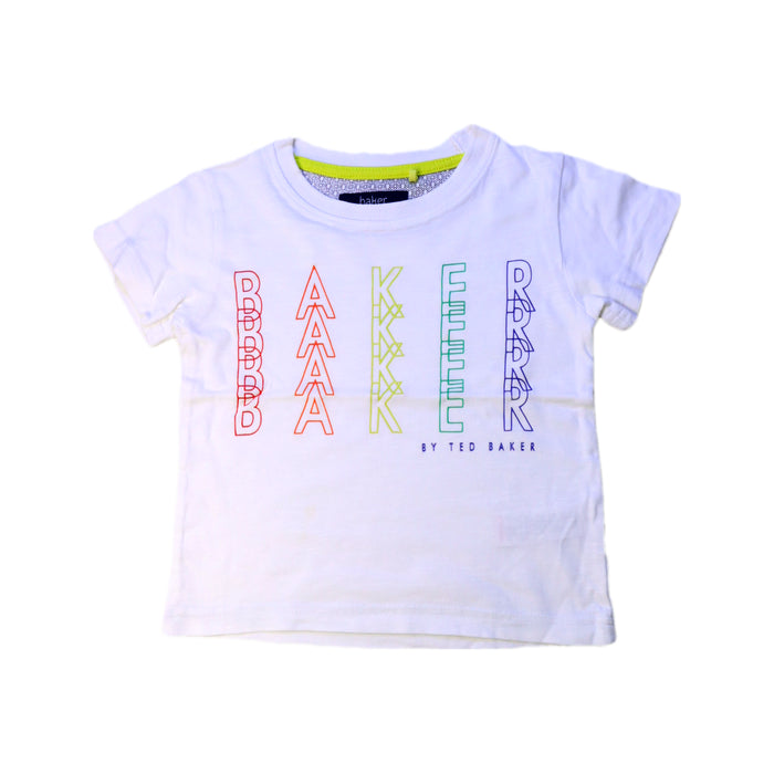 A White Short Sleeve T Shirts from Baker by Ted Baker in size 2T for boy. (Front View)