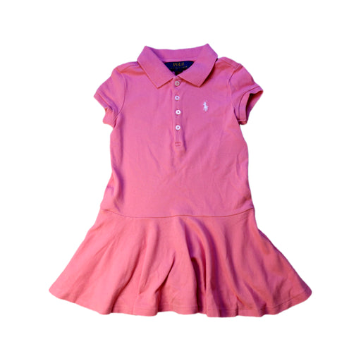 A Pink Short Sleeve Dresses from Polo Ralph Lauren in size 3T for girl. (Front View)