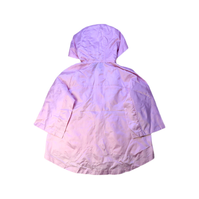 A Pink Rain Jackets from Armani in size 6T for girl. (Back View)