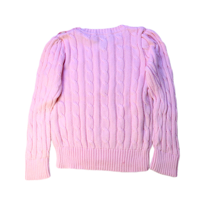 A Pink Knit Sweaters from Polo Ralph Lauren in size 4T for girl. (Back View)
